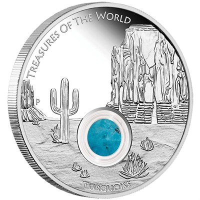 2015 1oz Silver Proof Locket Coin - TREASURES OF THE WORLD